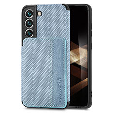 Coque Ultra Fine Silicone Souple Housse Etui avec Aimante Magnetique S05D pour Samsung Galaxy S24 Plus 5G Bleu