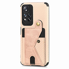 Coque Ultra Fine Silicone Souple Housse Etui avec Aimante Magnetique S05D pour Xiaomi Poco X4 NFC Or