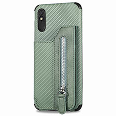 Coque Ultra Fine Silicone Souple Housse Etui avec Aimante Magnetique S05D pour Xiaomi Redmi 9AT Vert