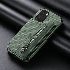 Coque Ultra Fine Silicone Souple Housse Etui avec Aimante Magnetique S05D pour Xiaomi Redmi K40 5G Vert