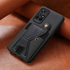 Coque Ultra Fine Silicone Souple Housse Etui avec Aimante Magnetique S05D pour Xiaomi Redmi Note 11T 5G Noir