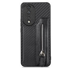 Coque Ultra Fine Silicone Souple Housse Etui avec Aimante Magnetique S06D pour Huawei Honor 80 5G Noir