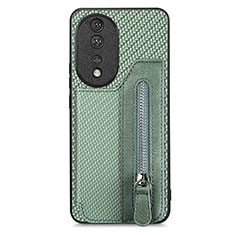 Coque Ultra Fine Silicone Souple Housse Etui avec Aimante Magnetique S06D pour Huawei Honor 80 5G Vert