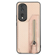 Coque Ultra Fine Silicone Souple Housse Etui avec Aimante Magnetique S06D pour Huawei Honor 80 Pro 5G Or