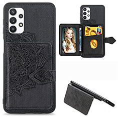 Coque Ultra Fine Silicone Souple Housse Etui avec Aimante Magnetique S06D pour Samsung Galaxy M32 5G Noir