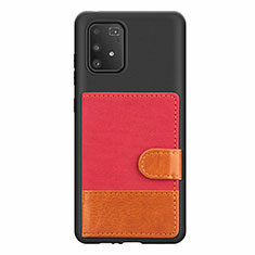 Coque Ultra Fine Silicone Souple Housse Etui avec Aimante Magnetique S06D pour Samsung Galaxy M80S Rouge