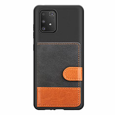 Coque Ultra Fine Silicone Souple Housse Etui avec Aimante Magnetique S06D pour Samsung Galaxy S10 Lite Noir