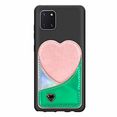 Coque Ultra Fine Silicone Souple Housse Etui avec Aimante Magnetique S07D pour Samsung Galaxy A81 Vert