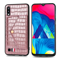 Coque Ultra Fine Silicone Souple Housse Etui avec Aimante Magnetique S07D pour Samsung Galaxy M10 Or Rose