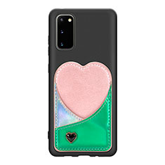 Coque Ultra Fine Silicone Souple Housse Etui avec Aimante Magnetique S07D pour Samsung Galaxy S20 Vert