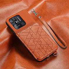 Coque Ultra Fine Silicone Souple Housse Etui avec Aimante Magnetique S07D pour Xiaomi Redmi 10 India Marron