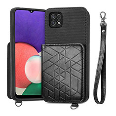 Coque Ultra Fine Silicone Souple Housse Etui avec Aimante Magnetique S08D pour Samsung Galaxy A22 5G Noir