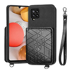 Coque Ultra Fine Silicone Souple Housse Etui avec Aimante Magnetique S08D pour Samsung Galaxy A42 5G Noir