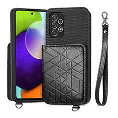 Coque Ultra Fine Silicone Souple Housse Etui avec Aimante Magnetique S08D pour Samsung Galaxy A52 4G Noir