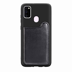 Coque Ultra Fine Silicone Souple Housse Etui avec Aimante Magnetique S08D pour Samsung Galaxy M30s Noir