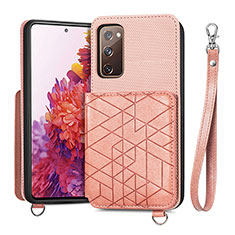 Coque Ultra Fine Silicone Souple Housse Etui avec Aimante Magnetique S08D pour Samsung Galaxy S20 Lite 5G Rose