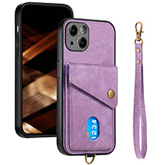 Coque Ultra Fine Silicone Souple Housse Etui avec Aimante Magnetique S09D pour Apple iPhone 14 Violet