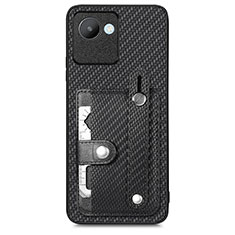 Coque Ultra Fine Silicone Souple Housse Etui avec Aimante Magnetique S09D pour Realme C30 Noir