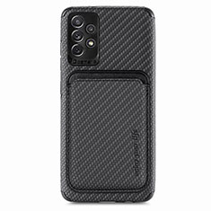 Coque Ultra Fine Silicone Souple Housse Etui avec Aimante Magnetique S09D pour Samsung Galaxy A52 4G Noir