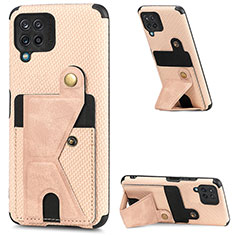 Coque Ultra Fine Silicone Souple Housse Etui avec Aimante Magnetique S09D pour Samsung Galaxy M12 Or Rose