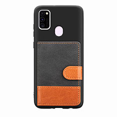 Coque Ultra Fine Silicone Souple Housse Etui avec Aimante Magnetique S09D pour Samsung Galaxy M30s Noir