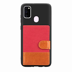 Coque Ultra Fine Silicone Souple Housse Etui avec Aimante Magnetique S09D pour Samsung Galaxy M30s Rose Rouge