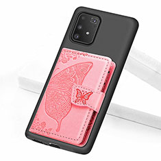 Coque Ultra Fine Silicone Souple Housse Etui avec Aimante Magnetique S09D pour Samsung Galaxy M80S Or Rose