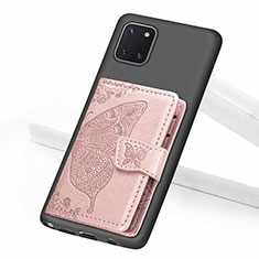 Coque Ultra Fine Silicone Souple Housse Etui avec Aimante Magnetique S09D pour Samsung Galaxy Note 10 Lite Rose