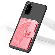 Coque Ultra Fine Silicone Souple Housse Etui avec Aimante Magnetique S09D pour Samsung Galaxy S20 5G Or Rose