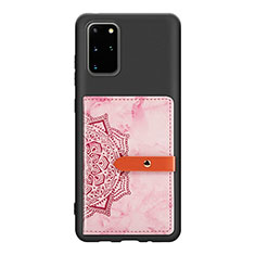 Coque Ultra Fine Silicone Souple Housse Etui avec Aimante Magnetique S09D pour Samsung Galaxy S20 Plus 5G Rose