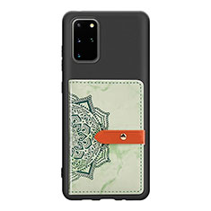 Coque Ultra Fine Silicone Souple Housse Etui avec Aimante Magnetique S09D pour Samsung Galaxy S20 Plus 5G Vert