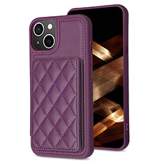 Coque Ultra Fine Silicone Souple Housse Etui avec Aimante Magnetique S10D pour Apple iPhone 14 Violet