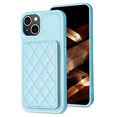 Coque Ultra Fine Silicone Souple Housse Etui avec Aimante Magnetique S10D pour Apple iPhone 15 Bleu Ciel