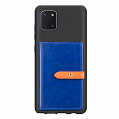 Coque Ultra Fine Silicone Souple Housse Etui avec Aimante Magnetique S10D pour Samsung Galaxy Note 10 Lite Bleu