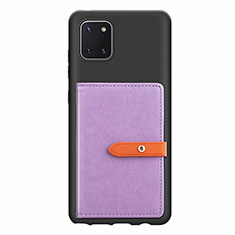 Coque Ultra Fine Silicone Souple Housse Etui avec Aimante Magnetique S10D pour Samsung Galaxy Note 10 Lite Violet