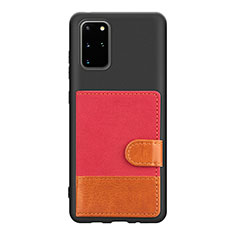 Coque Ultra Fine Silicone Souple Housse Etui avec Aimante Magnetique S10D pour Samsung Galaxy S20 Plus 5G Rouge