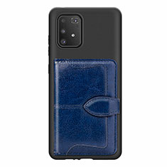 Coque Ultra Fine Silicone Souple Housse Etui avec Aimante Magnetique S11D pour Samsung Galaxy S10 Lite Bleu