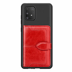 Coque Ultra Fine Silicone Souple Housse Etui avec Aimante Magnetique S11D pour Samsung Galaxy S10 Lite Rouge