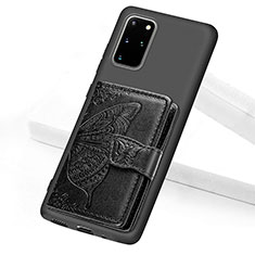 Coque Ultra Fine Silicone Souple Housse Etui avec Aimante Magnetique S11D pour Samsung Galaxy S20 Plus 5G Noir