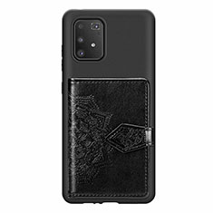 Coque Ultra Fine Silicone Souple Housse Etui avec Aimante Magnetique S12D pour Samsung Galaxy S10 Lite Noir