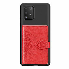 Coque Ultra Fine Silicone Souple Housse Etui avec Aimante Magnetique S12D pour Samsung Galaxy S10 Lite Rouge