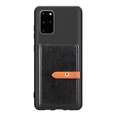 Coque Ultra Fine Silicone Souple Housse Etui avec Aimante Magnetique S12D pour Samsung Galaxy S20 Plus 5G Noir