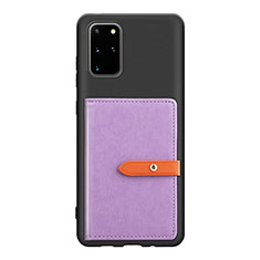 Coque Ultra Fine Silicone Souple Housse Etui avec Aimante Magnetique S12D pour Samsung Galaxy S20 Plus Violet