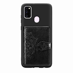 Coque Ultra Fine Silicone Souple Housse Etui avec Aimante Magnetique S13D pour Samsung Galaxy M30s Noir