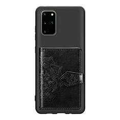 Coque Ultra Fine Silicone Souple Housse Etui avec Aimante Magnetique S13D pour Samsung Galaxy S20 Plus Noir