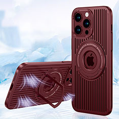 Coque Ultra Fine Silicone Souple Housse Etui avec Mag-Safe Magnetic Magnetique AC1 pour Apple iPhone 13 Pro Rouge