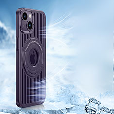 Coque Ultra Fine Silicone Souple Housse Etui avec Mag-Safe Magnetic Magnetique AC1 pour Apple iPhone 14 Plus Violet