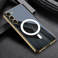 Coque Ultra Fine Silicone Souple Housse Etui avec Mag-Safe Magnetic Magnetique AC1 pour Samsung Galaxy S22 Plus 5G Noir