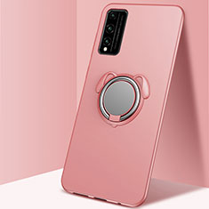 Coque Ultra Fine Silicone Souple Housse Etui avec Support Bague Anneau Aimante Magnetique A01 pour Huawei Honor Play4T Pro Or Rose