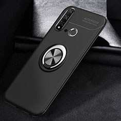 Coque Ultra Fine Silicone Souple Housse Etui avec Support Bague Anneau Aimante Magnetique A01 pour Huawei Nova 5i Noir